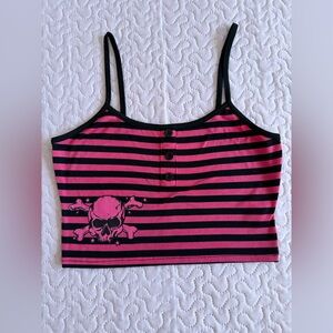 Striped Skull Tank Top